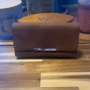 Elegant Brown Leather Clutch